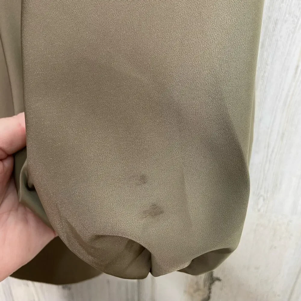 Jagger & Stone The Liv Dress Olive Green Satin Bustier Mini Boho Party Size 4 - Picture 8 of 15